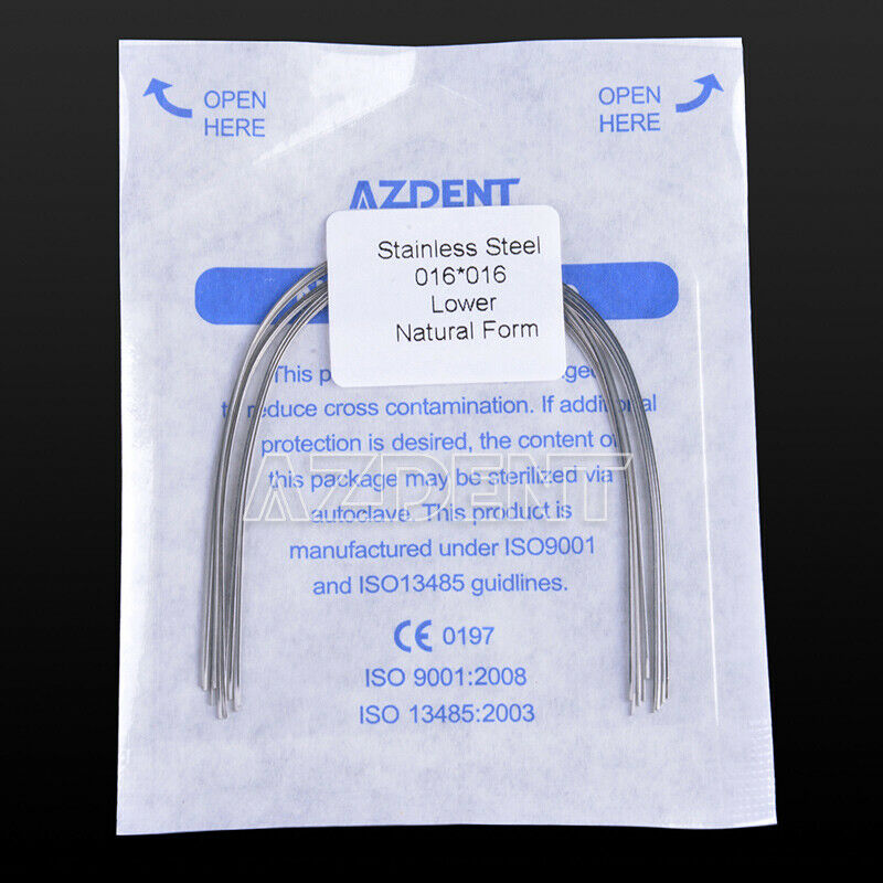 50X Dental Orthodontic Stainless Natural Rectangular Arch Wires 016*016 Lower