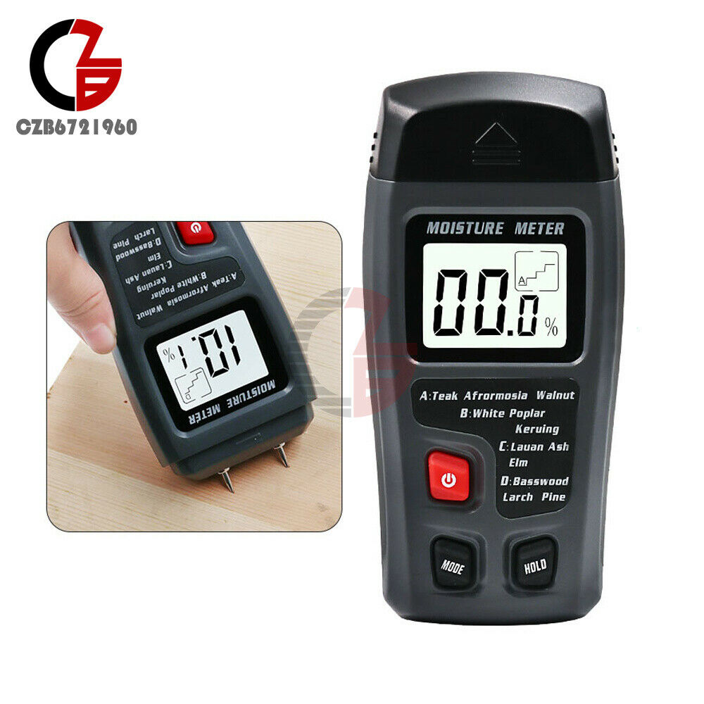 Meter Digital LCD Wood Moisture Detector Wood Hygrometer Humidity Tester Tool