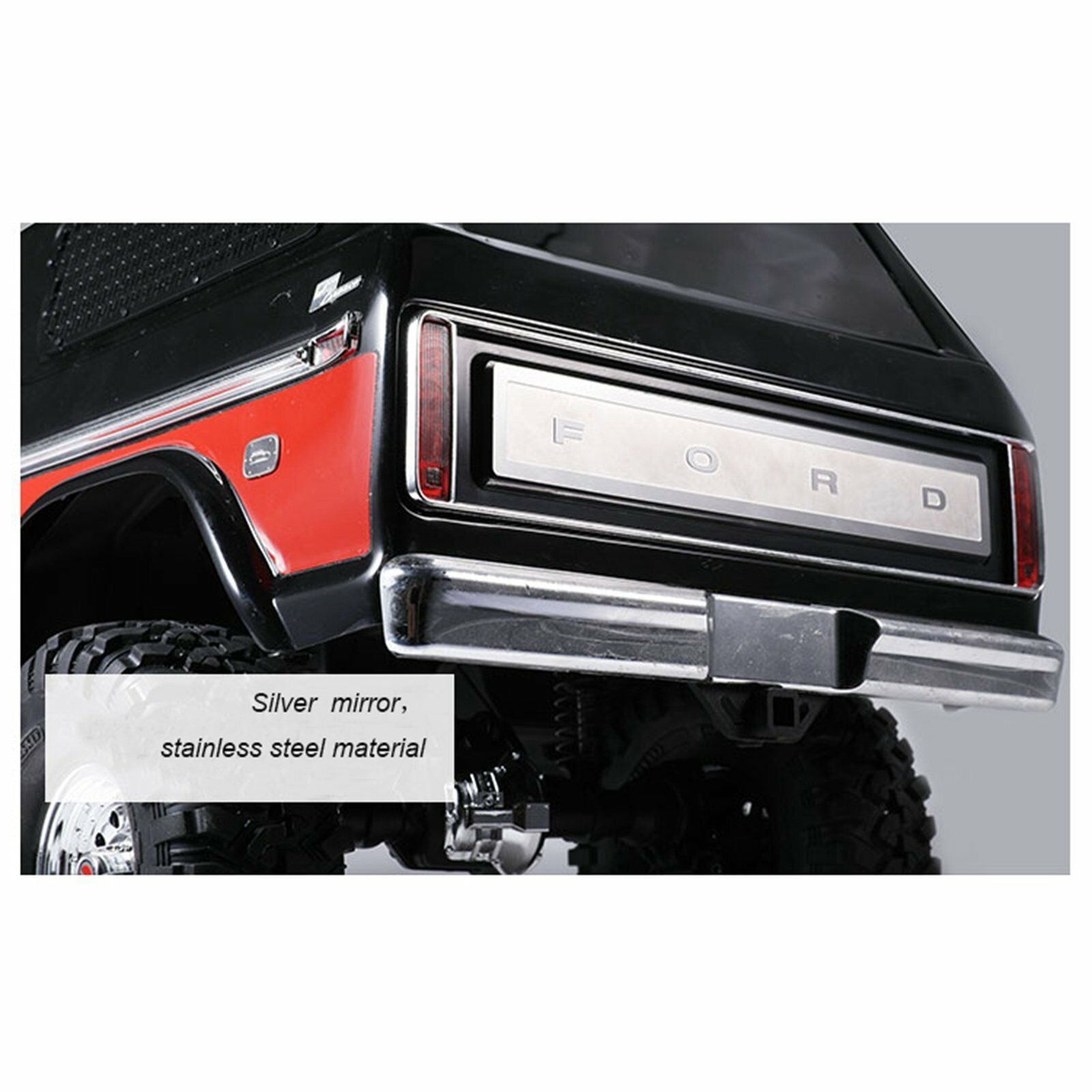 Metal Rear Tail Plate Car / Trunk Protector Panel for TRAXXAS TRX4 Ford Bronco