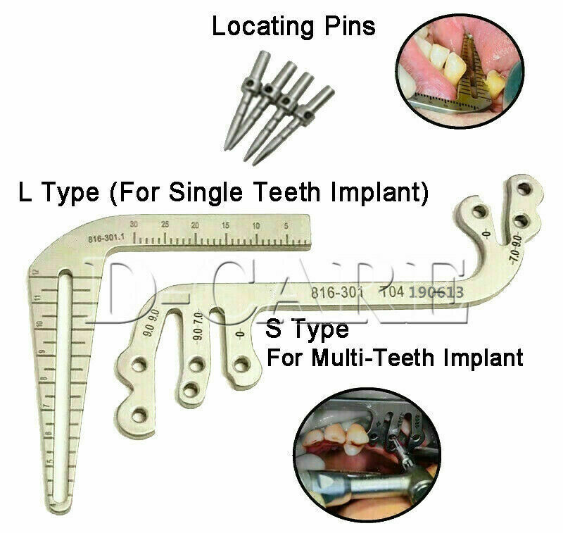 Dental Implant Instruments Surgical Drill Guide Locator Depth Parallel Pin Gauge