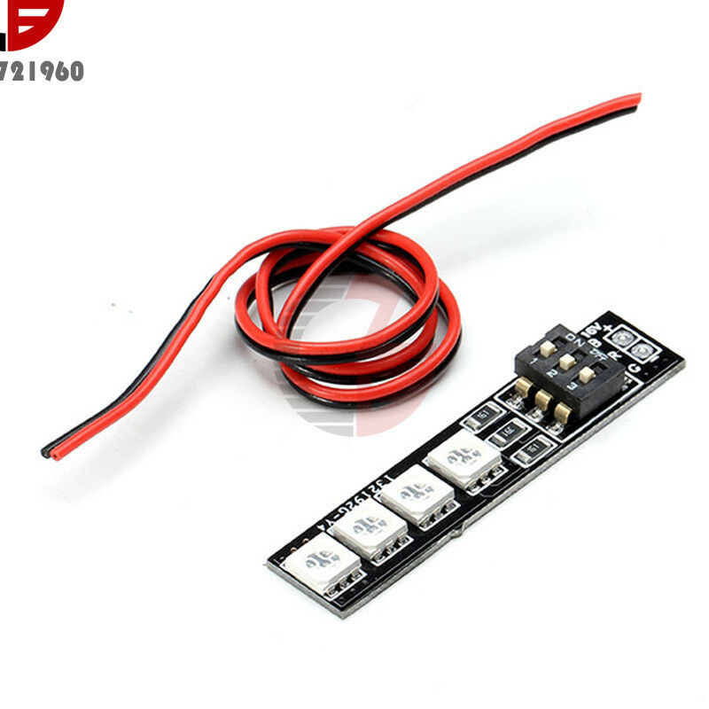 4PCS 16V RGB 5050 LED Lamp Panel 4S Lipo 7 Colors Switch For RC Drone FPV Racing