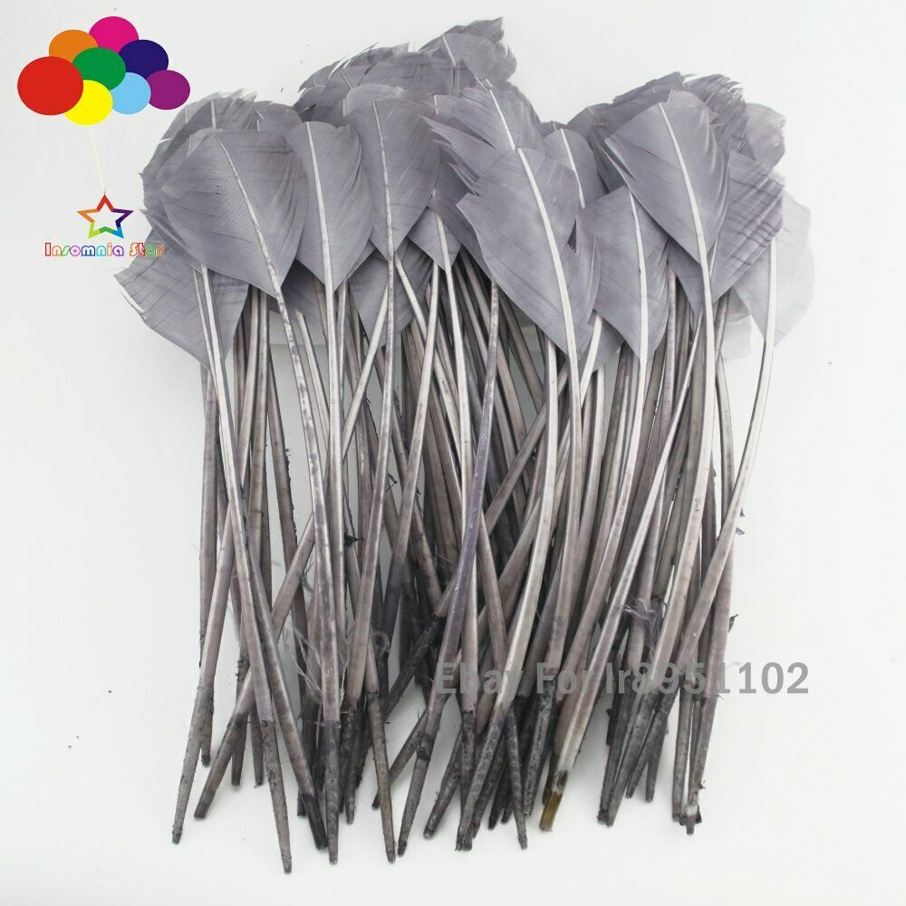 Deep Gray 100 pcs 28-35cm turkey wing feathers 11-14inch Plume making Carnival
