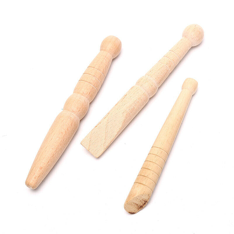 3pcs/lot Wooden Spa Foot Body Massage Stick Relieve Muscle Soreness TooWF