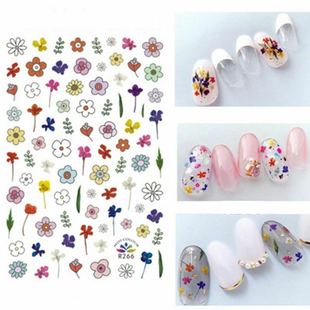 Easy To Use Women Strawberry And Flowers Nail stickers Spring/Summer Decoration