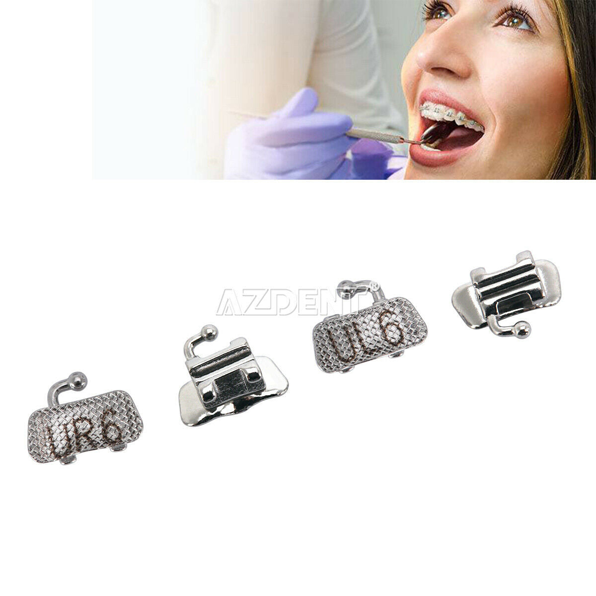 100 X Dental 1st Molar Buccal Tube Roth 022 Bondable Convertible U1/L1 4pcs/kit