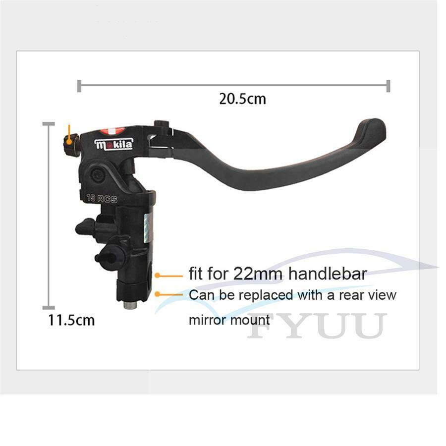 Motorcycle 19Rcs Brake Master Cylinder cable clutch radial brake pump 7/8" LEFT