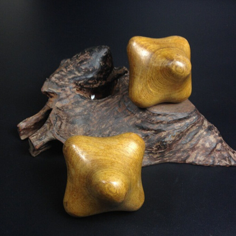 2x Hot Massage Therapy Hand Palm Reflexology Relaxation Wood Wooden Star Tool BD