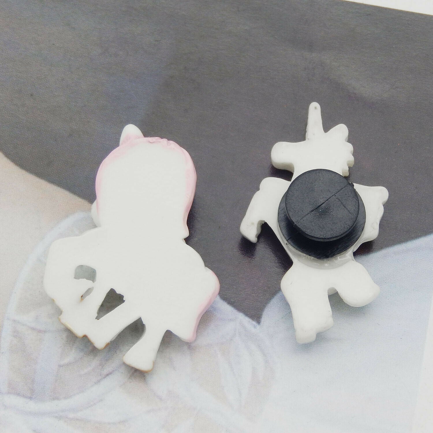 50pcs Black Buckle Plastic Button Accessory for Classic Clog Decor Craft 12*10mm