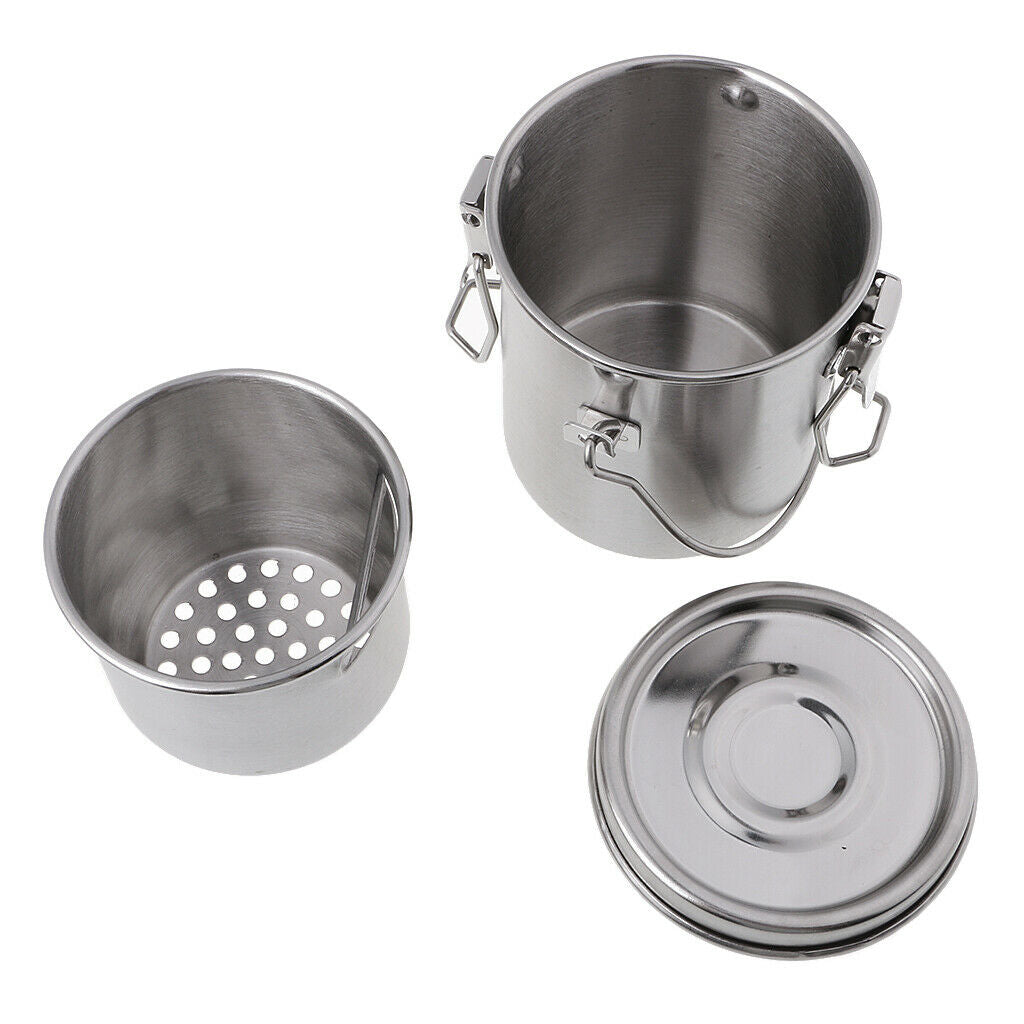 Artist Stainless Steel Brush Washer Removable Brush Cleaner Oil Painting Art Pot