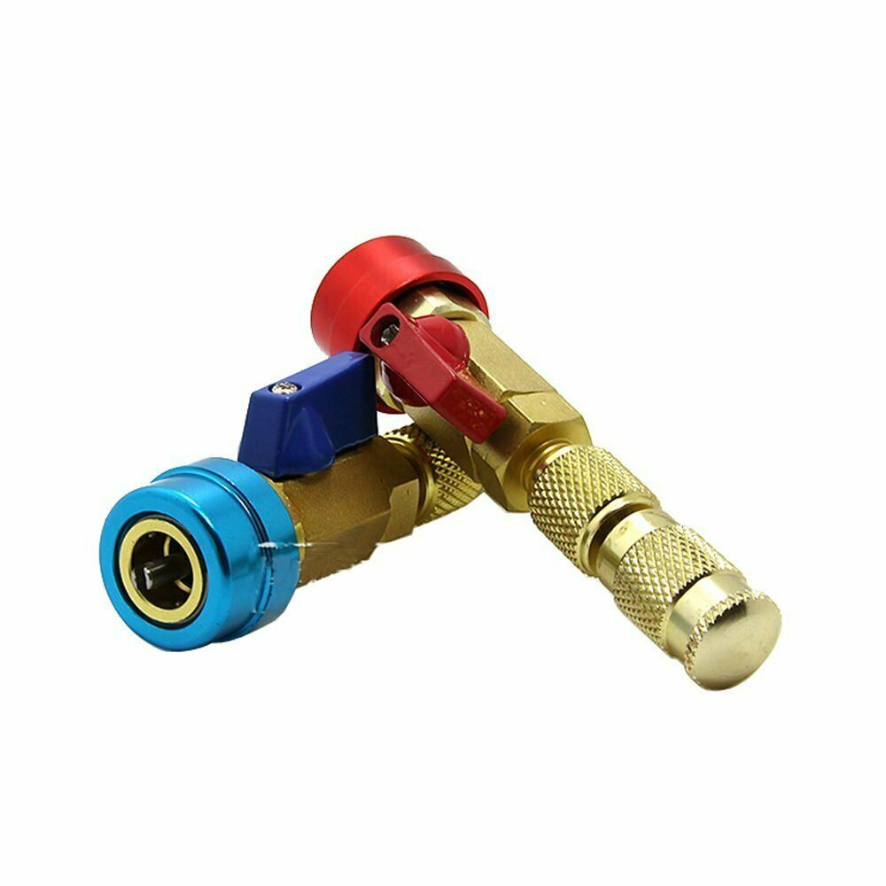 2pc Car R134a A/C Air Conditioning 1/4" SAE Valve Core Needle Quick Replace Tool