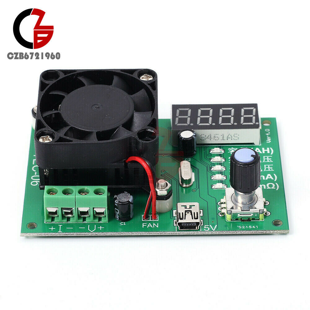 16W Electric Load Max 500AH LED Display TEC-06 Battery Capacity Tester w/ Fan