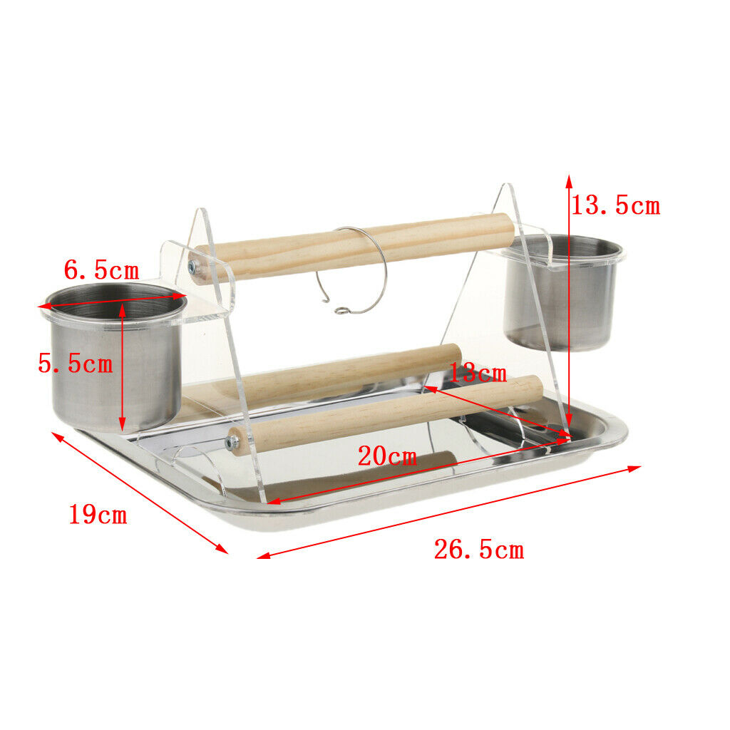 Bird Perch Stand Playground For Children Playground Grinding Leg Feeding Cup