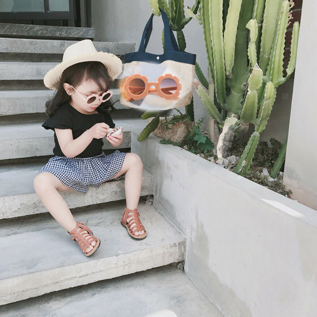 3pcs Cute Baby Kids Boys Girls Flower Round Sunglasses Toddler UV400 Glasses
