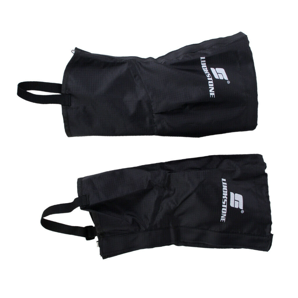 1 Pair Black Waterproof Hiking Climbing Snow Legging Gaiters Leg Covers - Large