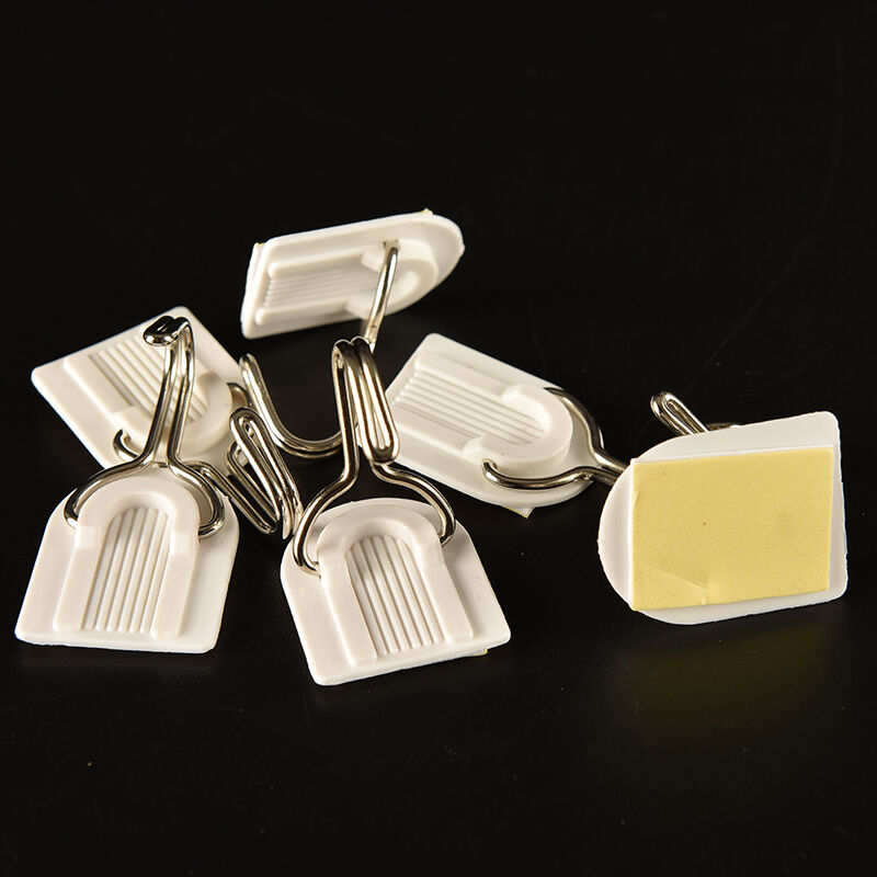 6Pcs Self Adhesive Wall Door Hook Hanger Bag Keys Bathroom Kitchen Stick.l8