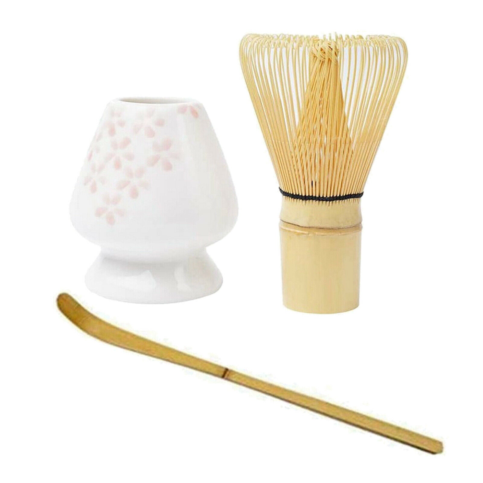 Matcha Tea Whisk Set Bamboo Tea Scoop Matcha Ceremony Starter Flower
