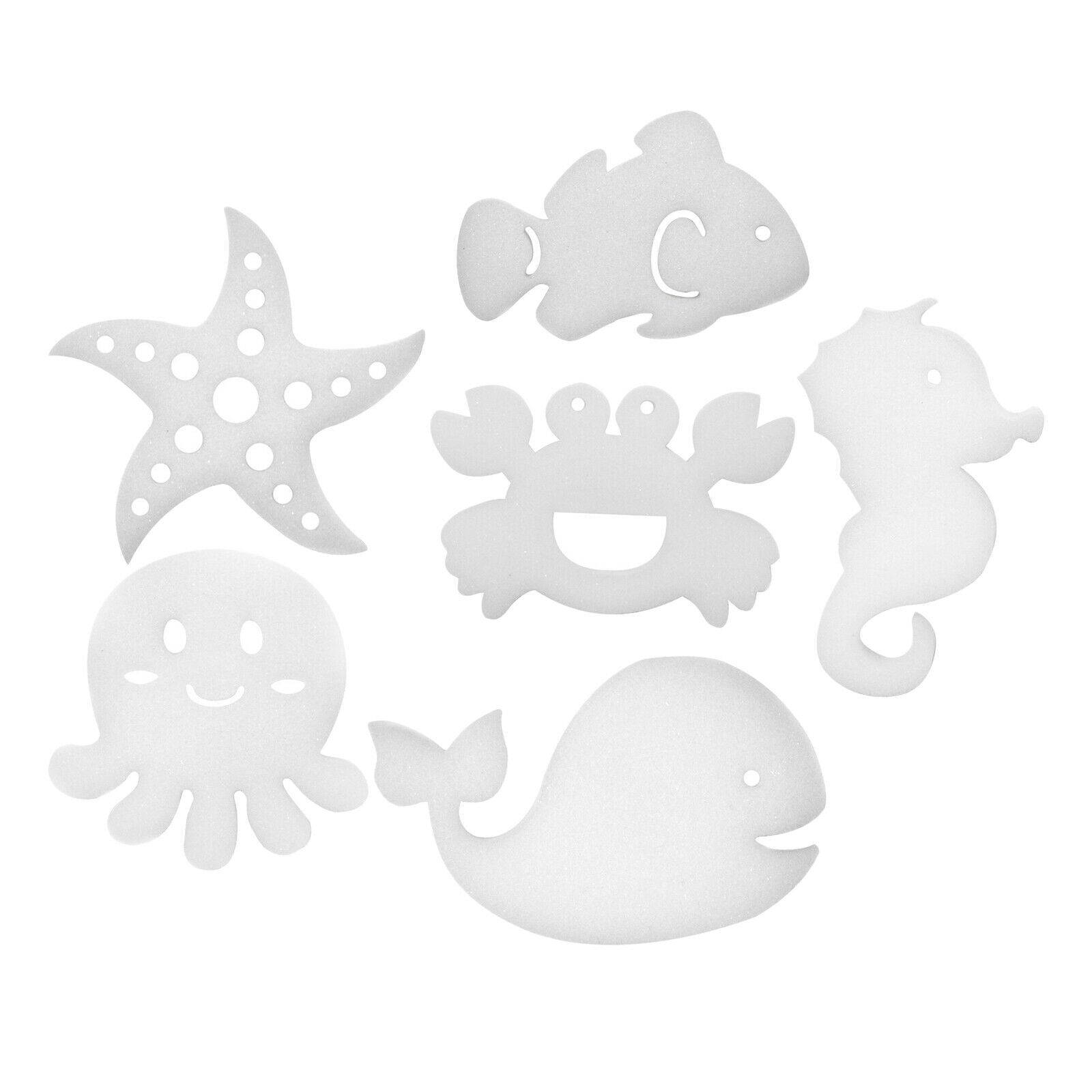 6pcs/set White Floating Oil Absorbing Cleaners for Swimming Pool Reusable