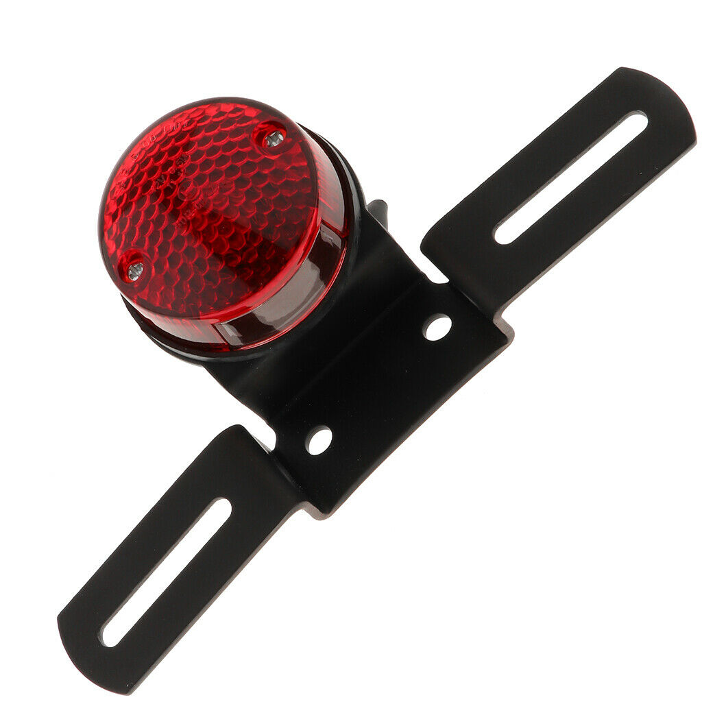 Motorcycle Rear Light Twin Round With Stop Tail - Universal