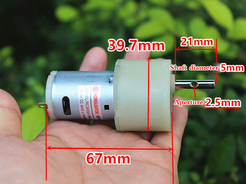 DC 12V 25-60 RPM carbon brush permanent magnet DC gear motor adjustable speed