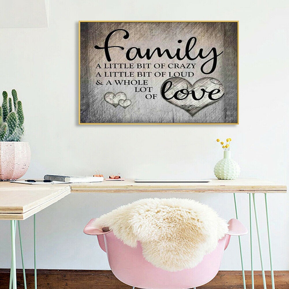 Family 5D Full Square Drill DIY Diamond Painting Cross Stitch Christmas Art @