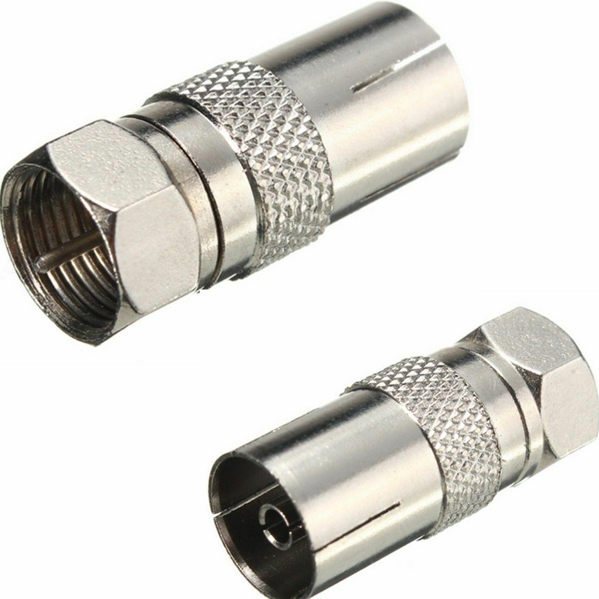 3x RF Female Socket to F Type Screw Male Plug Adapter Converter Coax TV Ariel BG