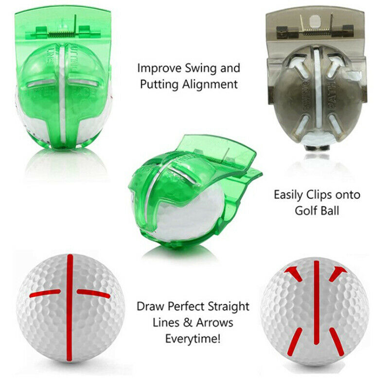 Golf Scribe Supplies Transparent Golf Ball Green Line Clip Liner Mark.l8