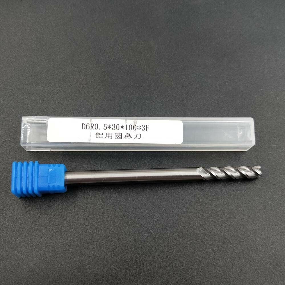AL-HRC55° R0.5 φ6×100×3F 6mm R0.5 Round nose end mill 3-Flute For aluminum