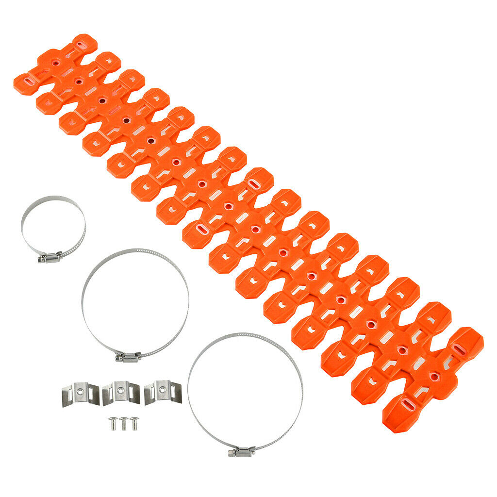 Alloy 2 Stroke Motorcycle Exhaust Pipe Protection Heat Shield Orange