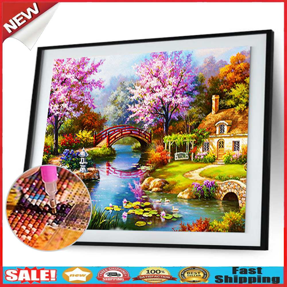 Dream Home Landscape Diamond Painting Embroidery Cross Stitch Home Decor @