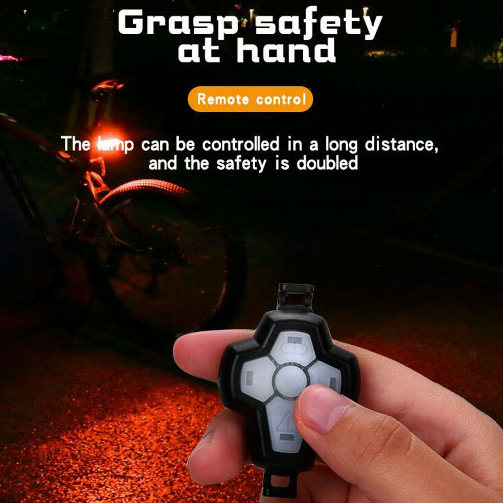 Bike Tail Light Turn Signals Remote Control Bike Back USB Warning Light
