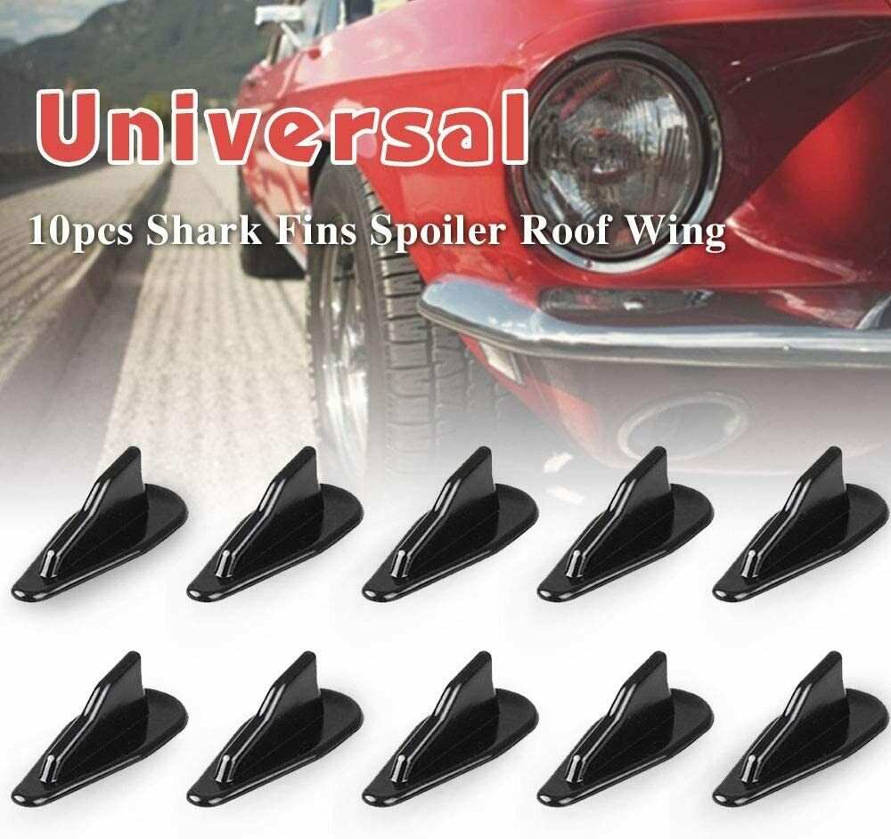 10Pcs/Set Car Roof Fin Car Spoiler Tuning Roof Diffuser Shark Fins Spoiler Wing