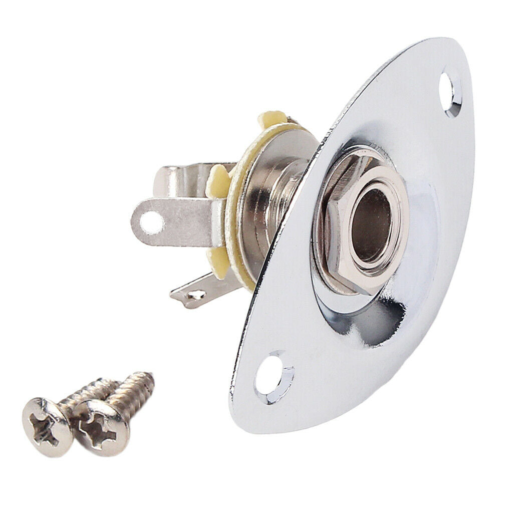 Electric Guitar Oval Shape Output   Plate 1/4inch for  ST  TL
