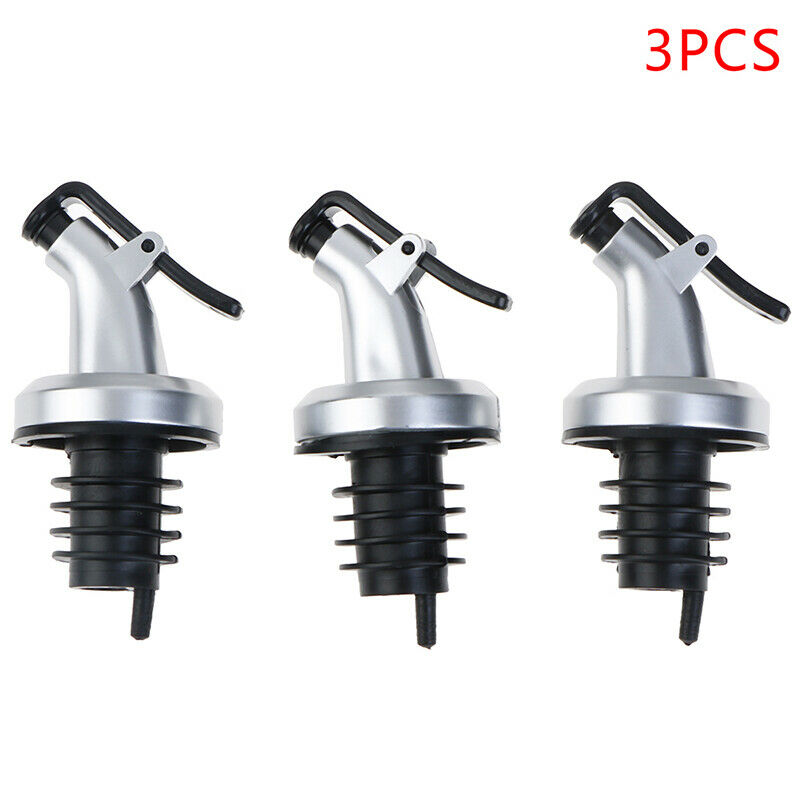 3pcs Stainless Steel Wine Bottle Stopper Liquor Bottle Pourer Stopper Dis.l8