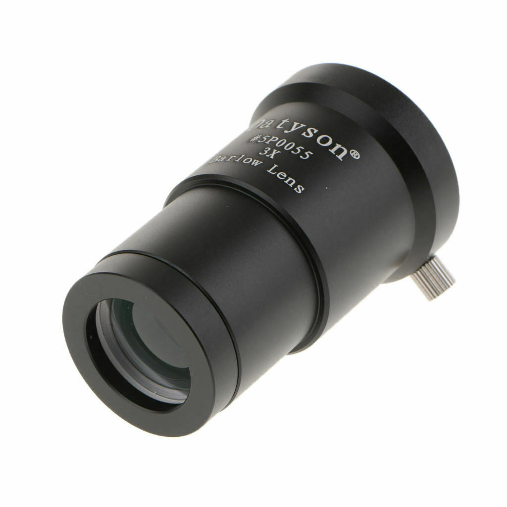 1.25inch/31.7mm 3X Magnification Metal Barlow Lens for Telescope Eyepiece