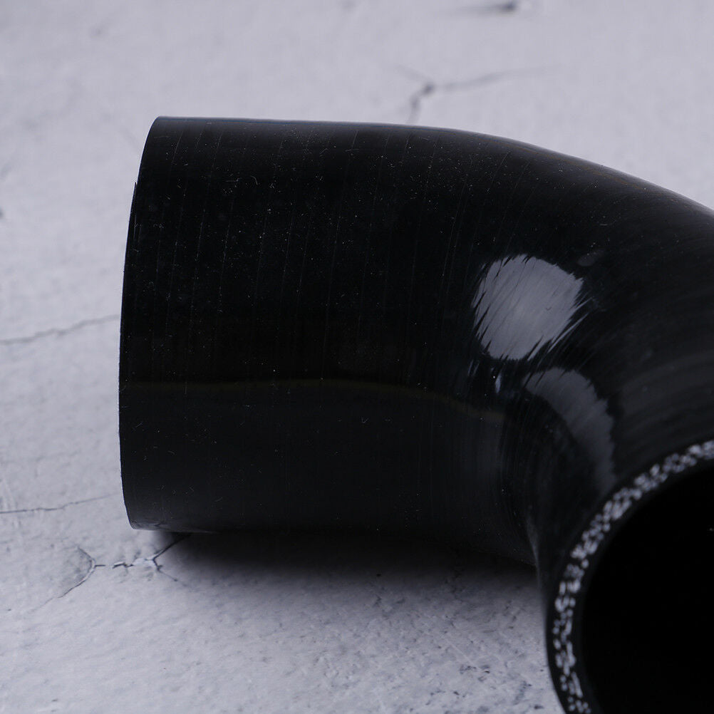 Black 90 degree reducer silicone hose 51-63mm pipe coupler DD