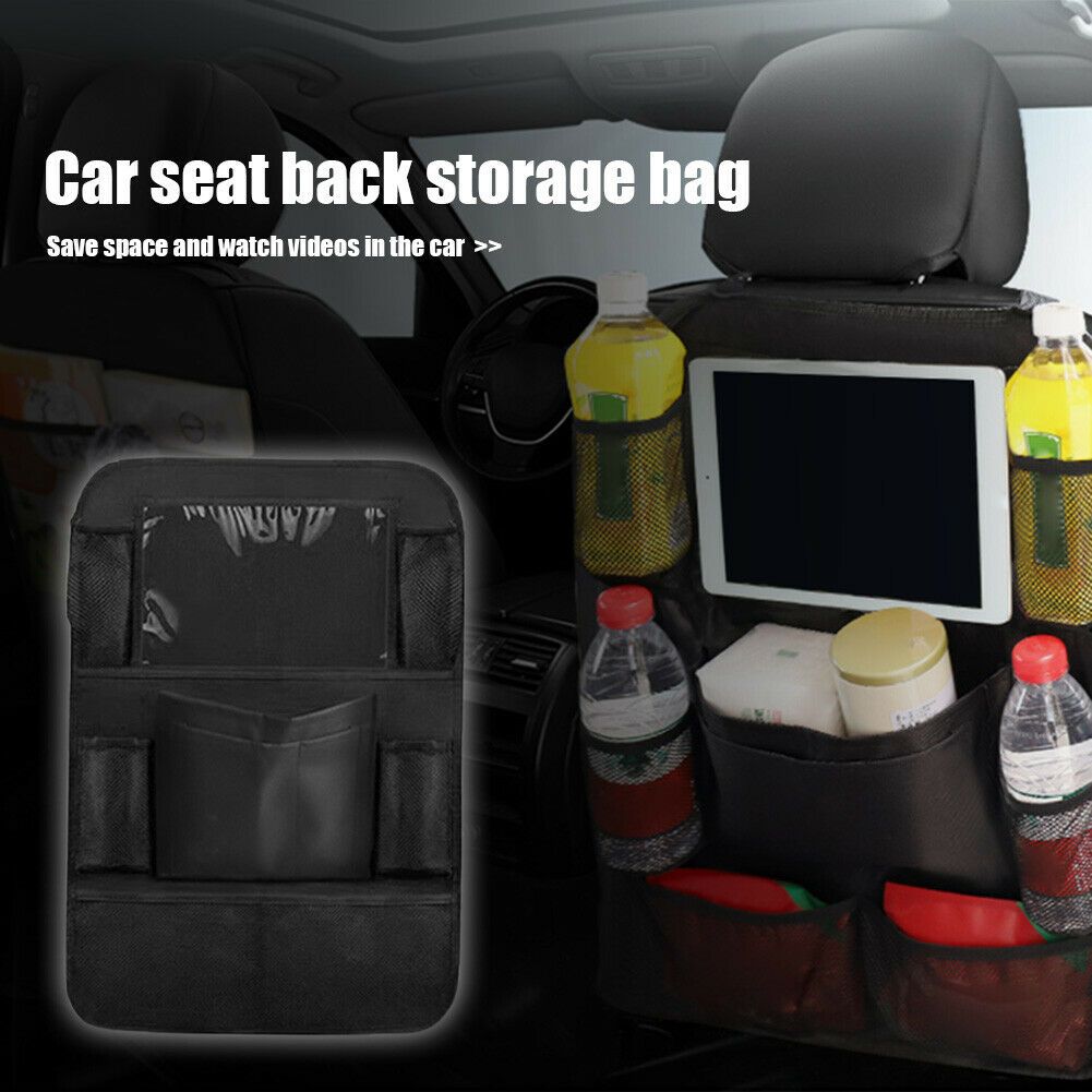 Car Backseat Organizer Storage Bag Multi Pocket Seat Back Travel Hanging Pouch @