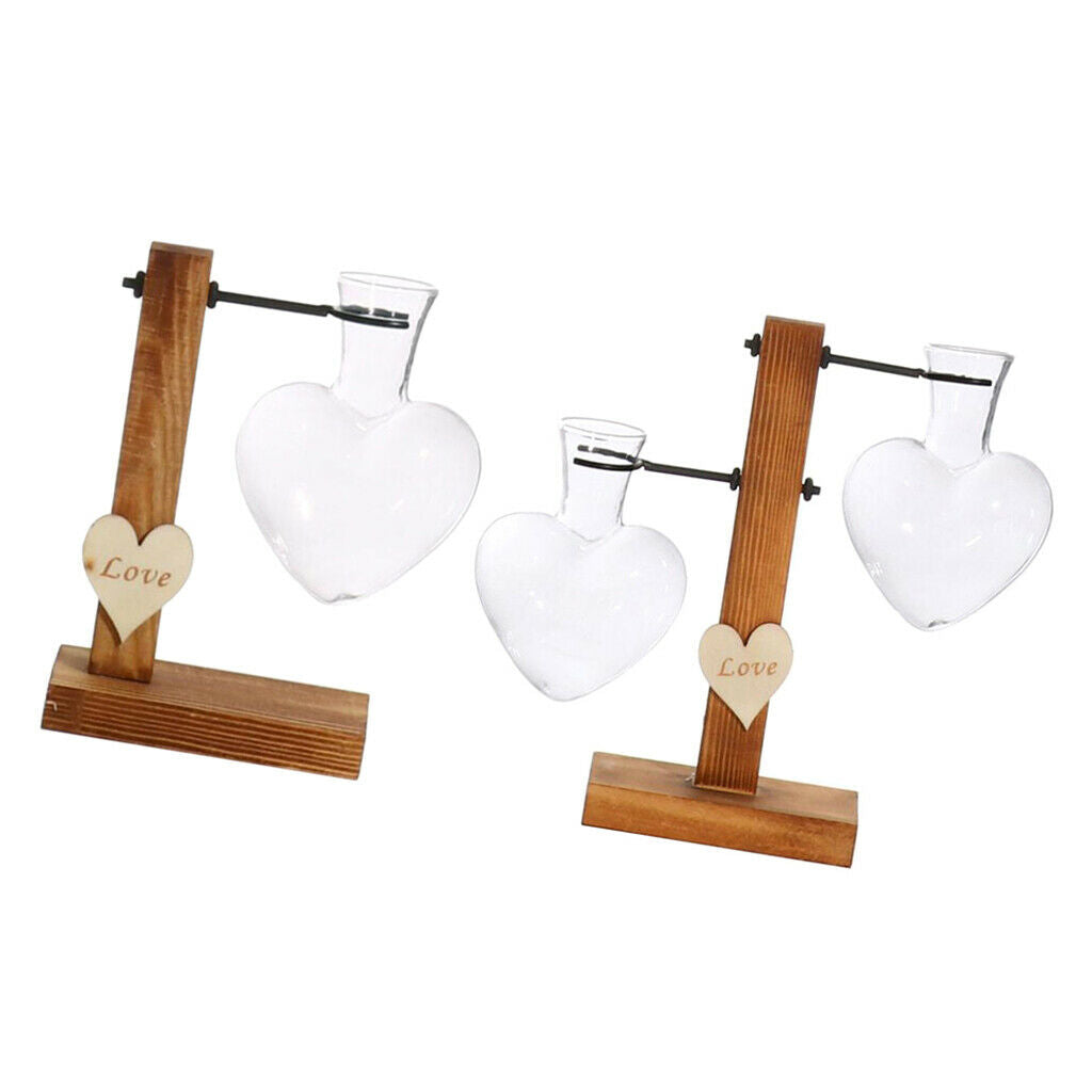 2pcs Test Tube Vase with Stand Bud Vase for Living Room Hydroponic Planter