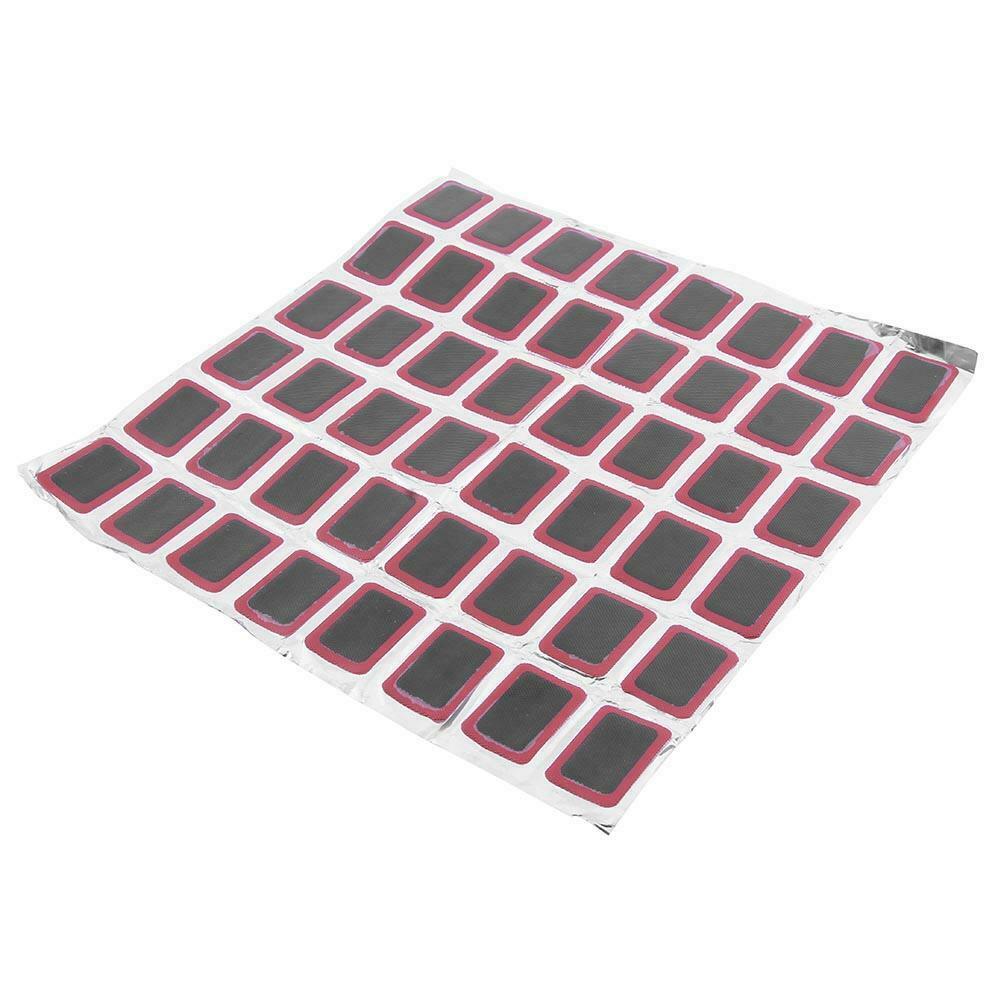 48pcs Bike Tire Bicycle Kit Patches + 1pc Repair Glue Tyre Tube Rubber @