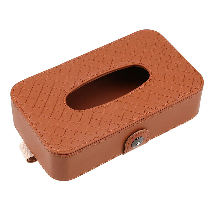 Universal Car Tissue Box Leather Organizer Napkin Holder Paper Towel Storage
