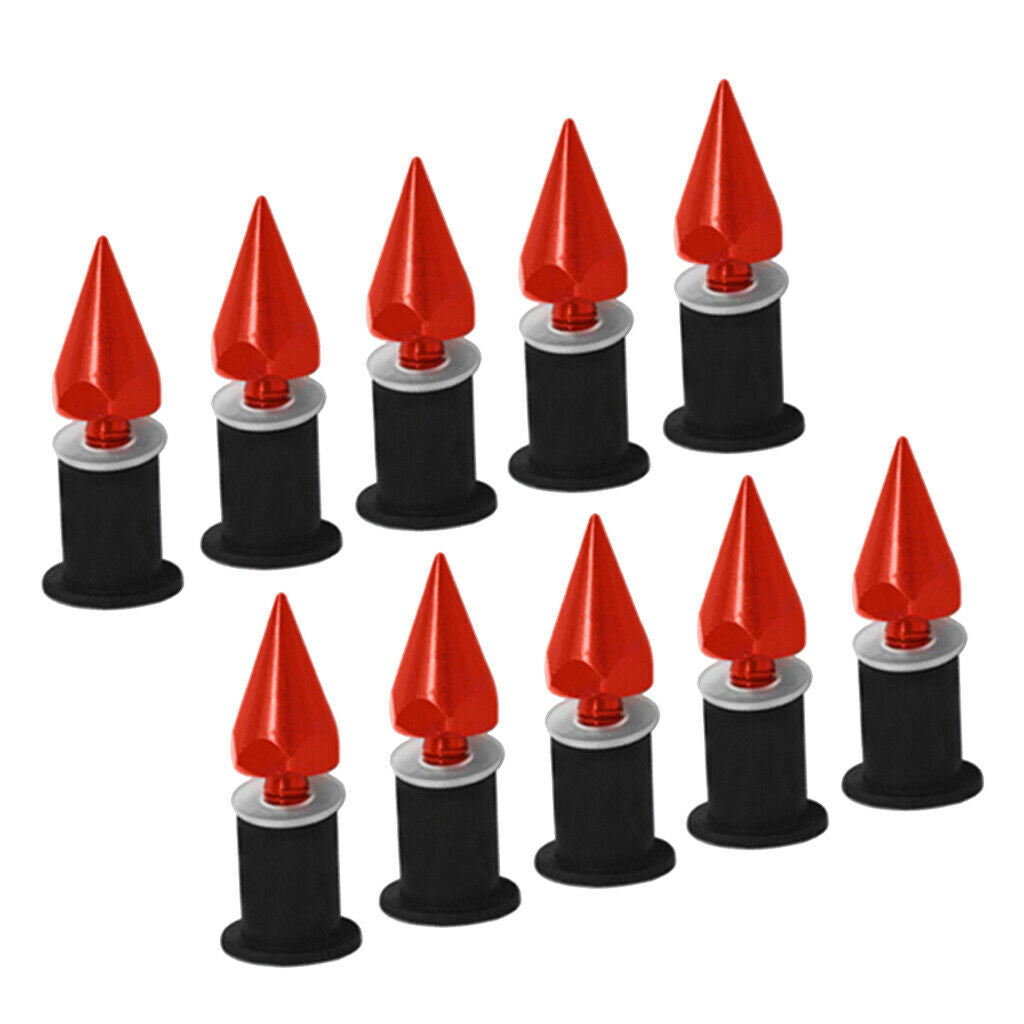 of 10 M5 New Aluminium Alloy Motorcycle Windscreen Bolts Screws Nut Red