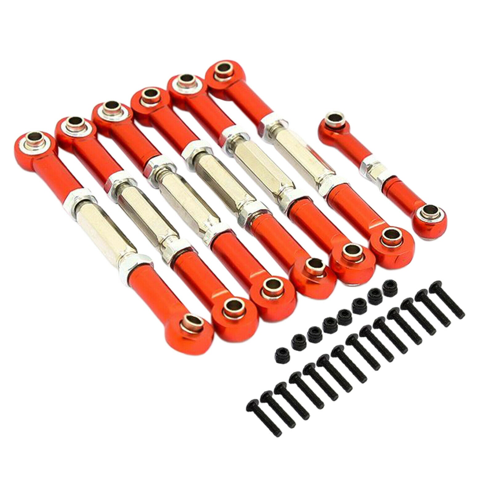 Full Set of Tie Rods Turnbuckles 3644 Fits Traxas Slash 2WD RC Car Red