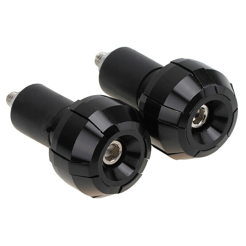 Handle Bar Ends Grips Plug Universal Fit 7/8" 22mm Hanlebar Motorcycle Black