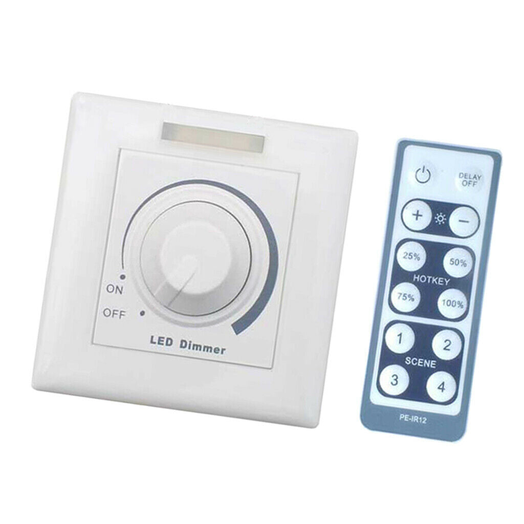 Rotary Button 110-220V 150W LED Dimmer with IR Remoter For Power Supply IP44,