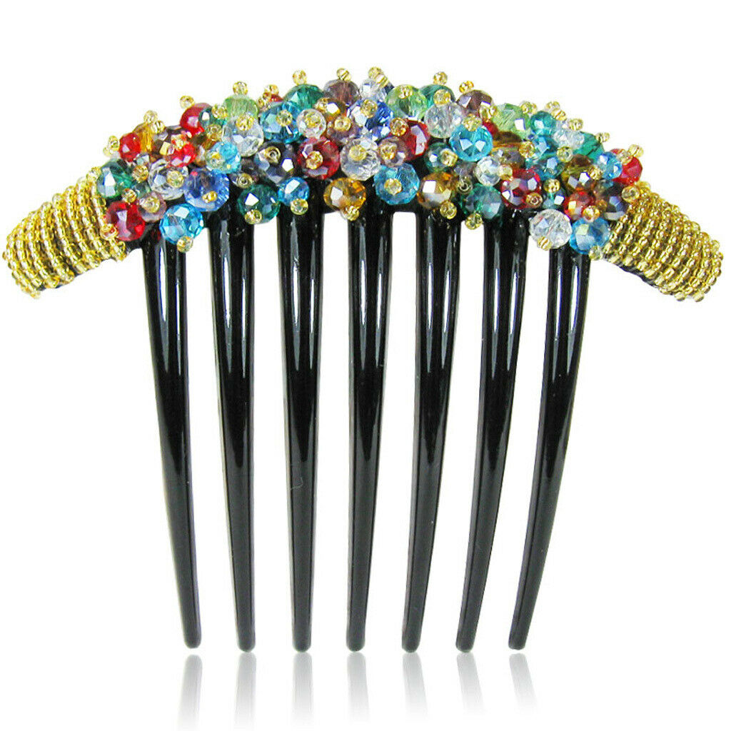 10x 7Teeth DIY Hair Side Comb Barrettes Foil for Women Girls