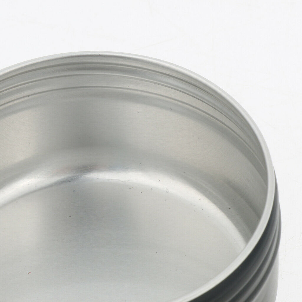 10Pcs Portable 30g Metal Tin Jars Screw Top Round Candle Containers Black