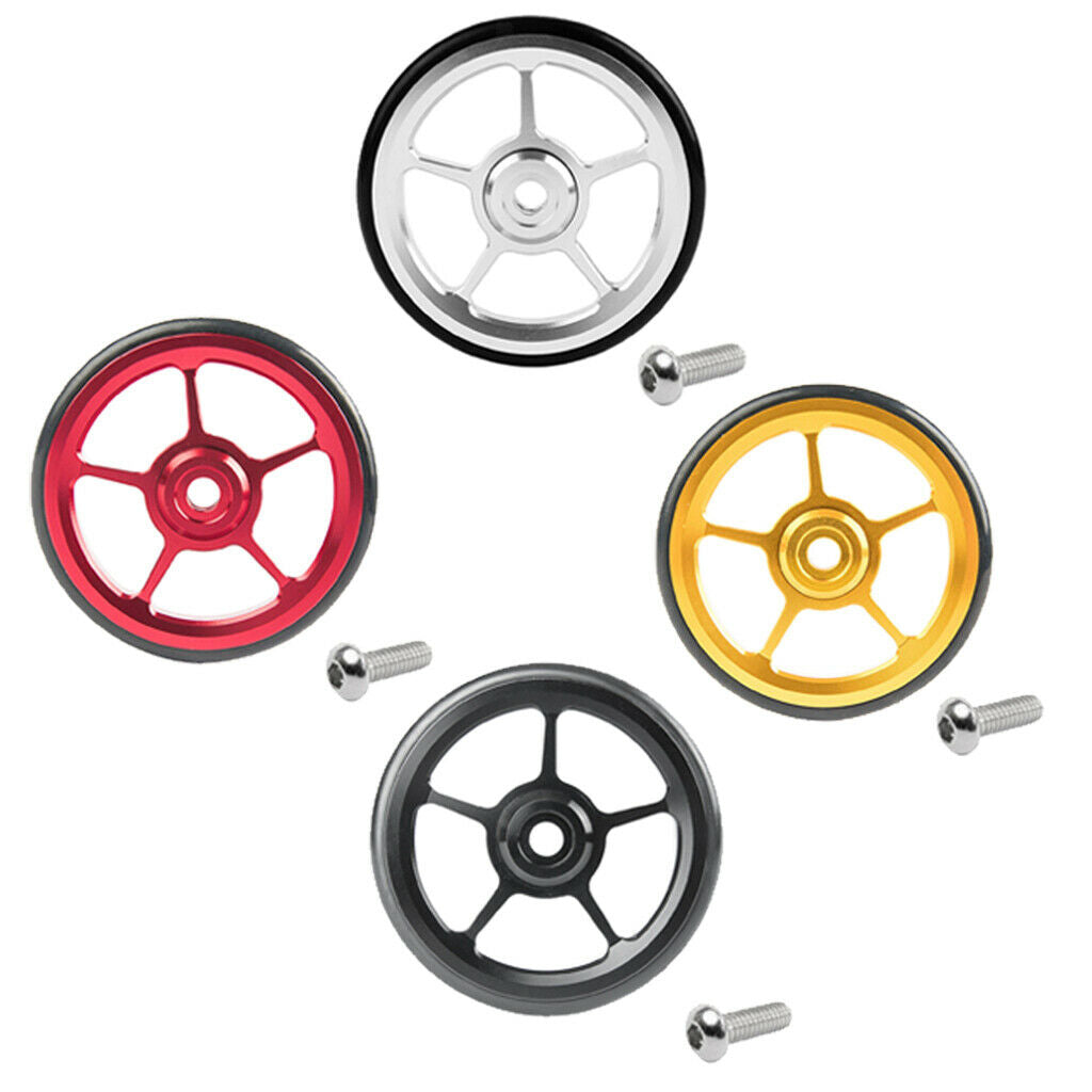 3 Pieces Bike Easy Wheels Easywheel for Brompton Cycle Components Black