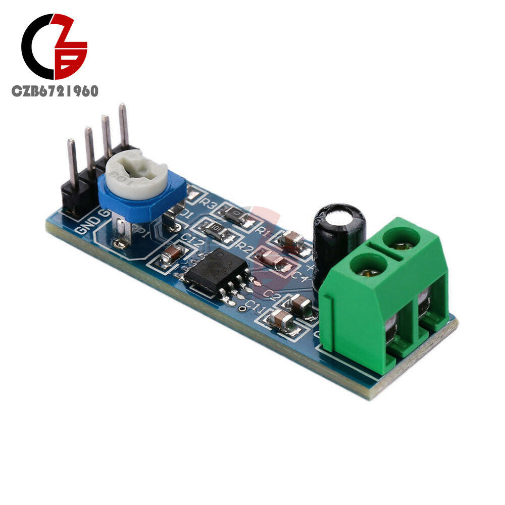 2pcs LM386 Audio Amplifier Module 200 Times 5V-12V 10K Adjustable Resistance