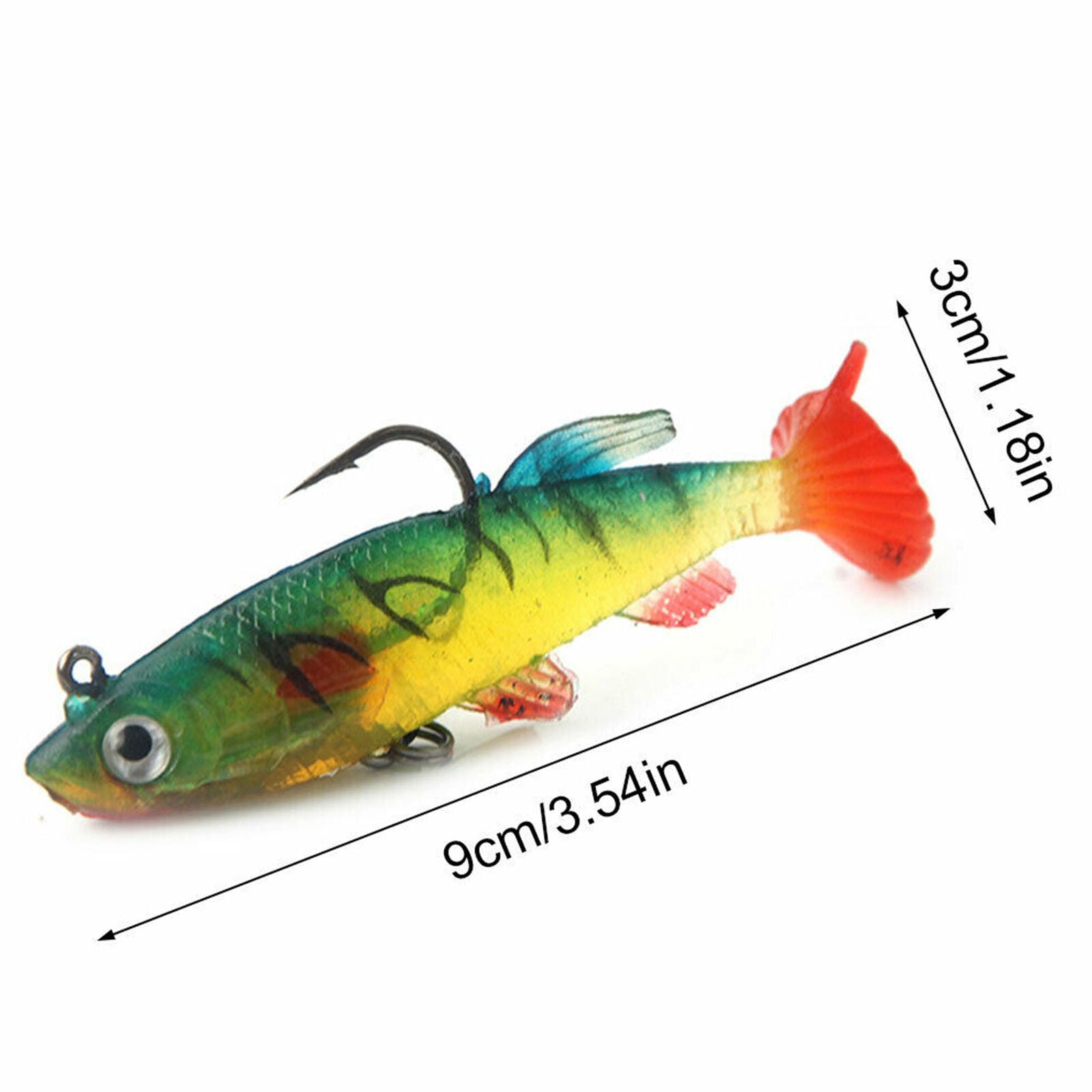 Artificial Lead Fish Pike Jig Fishing Soft Bait Lures Kit Wobbler 5Pcs/set