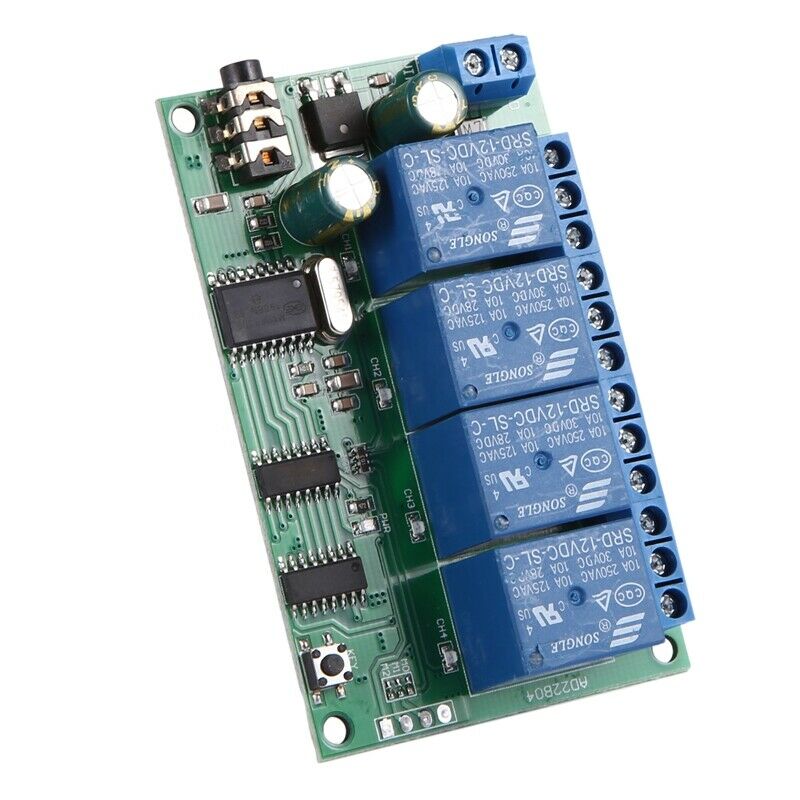 AD22B04 4 CH DTMF MT8870 Audio Decoder Smart Home Relay Controller Voice PhoneY8