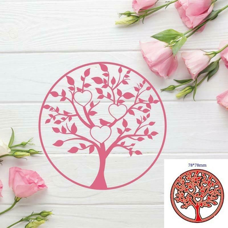 Round Tree Metal Cutting Dies Stencil DIY Scrapbooking Album Paper Card Template